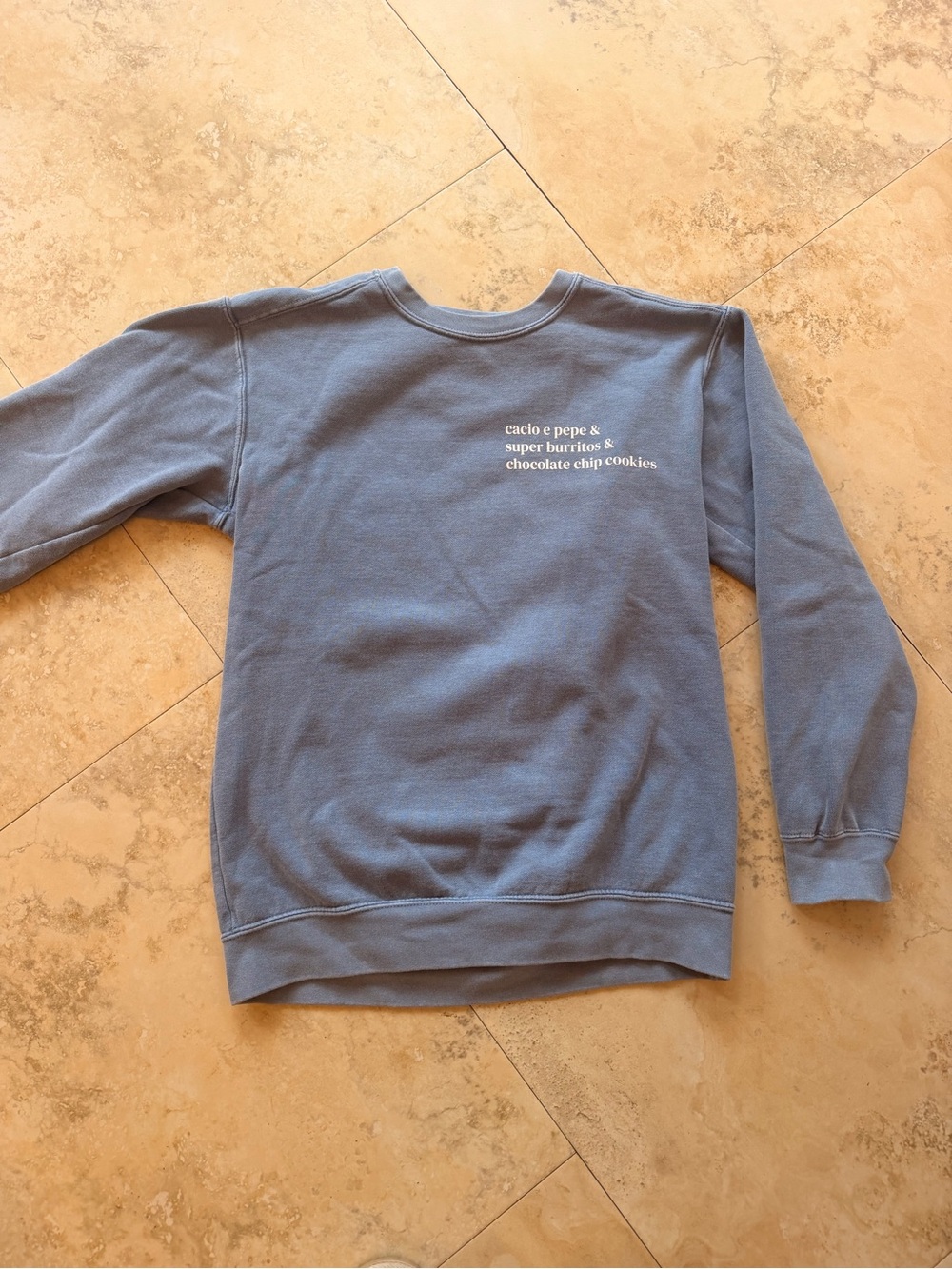 Comfort Colors Crewneck Sweatshirt in Dusty Blue Size Small